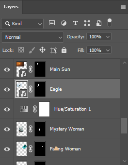 Photoshop layers view